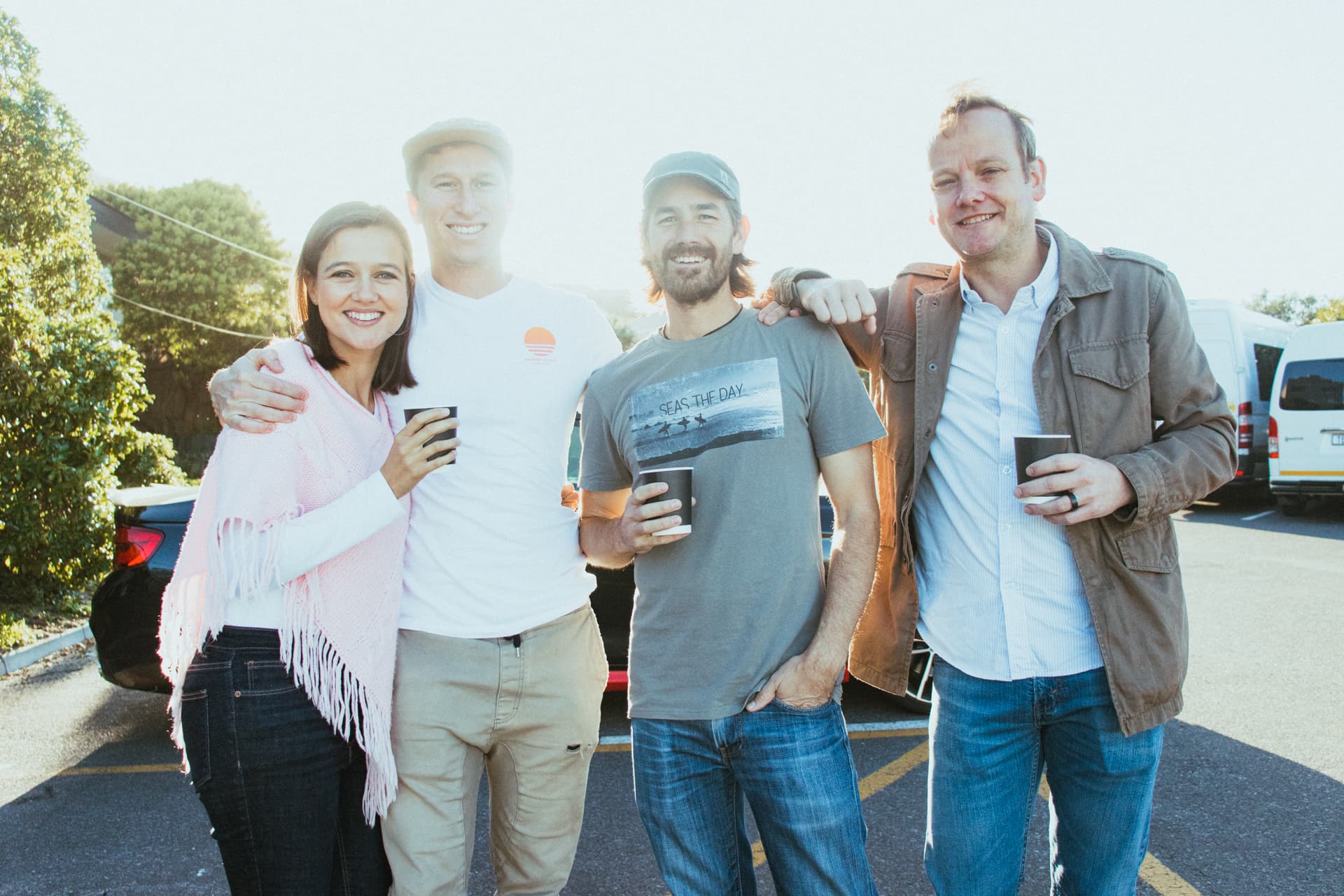 Friends sharing time together in the Sunrise Church community